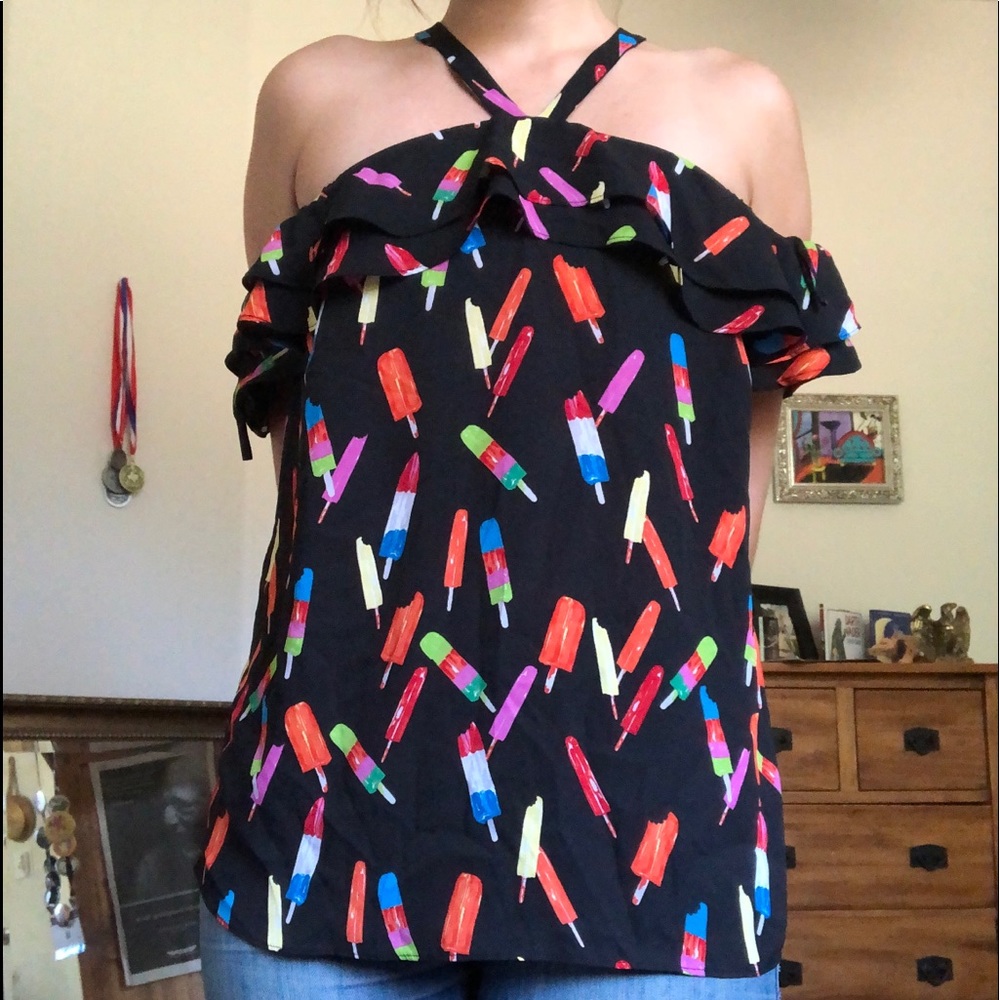 Popsicle off-the-shoulder top